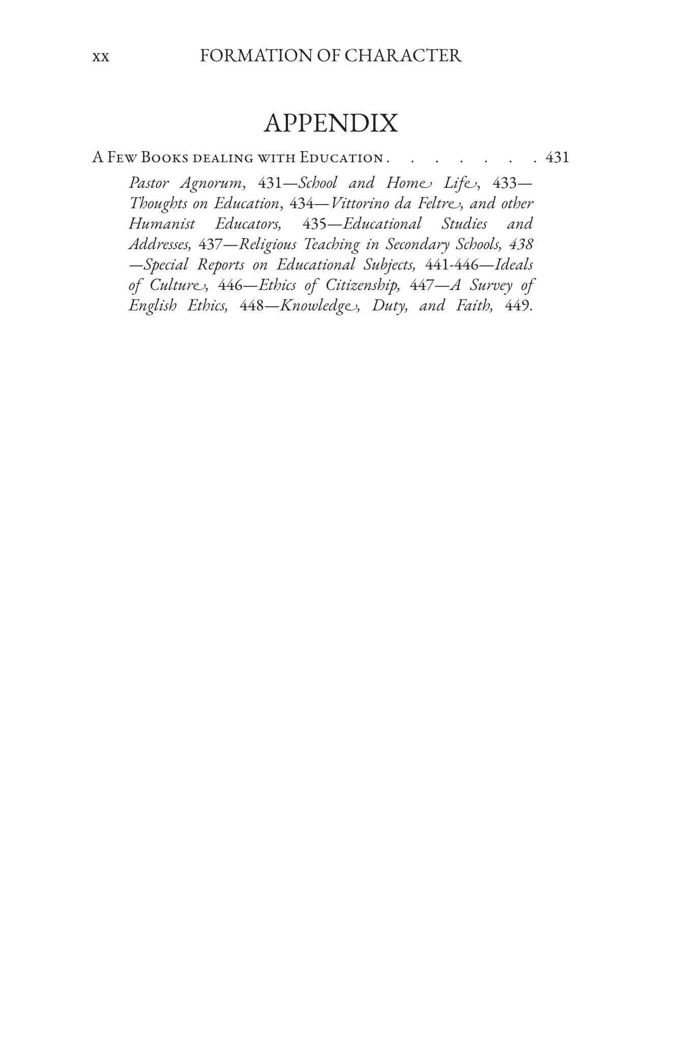 Formation of Character