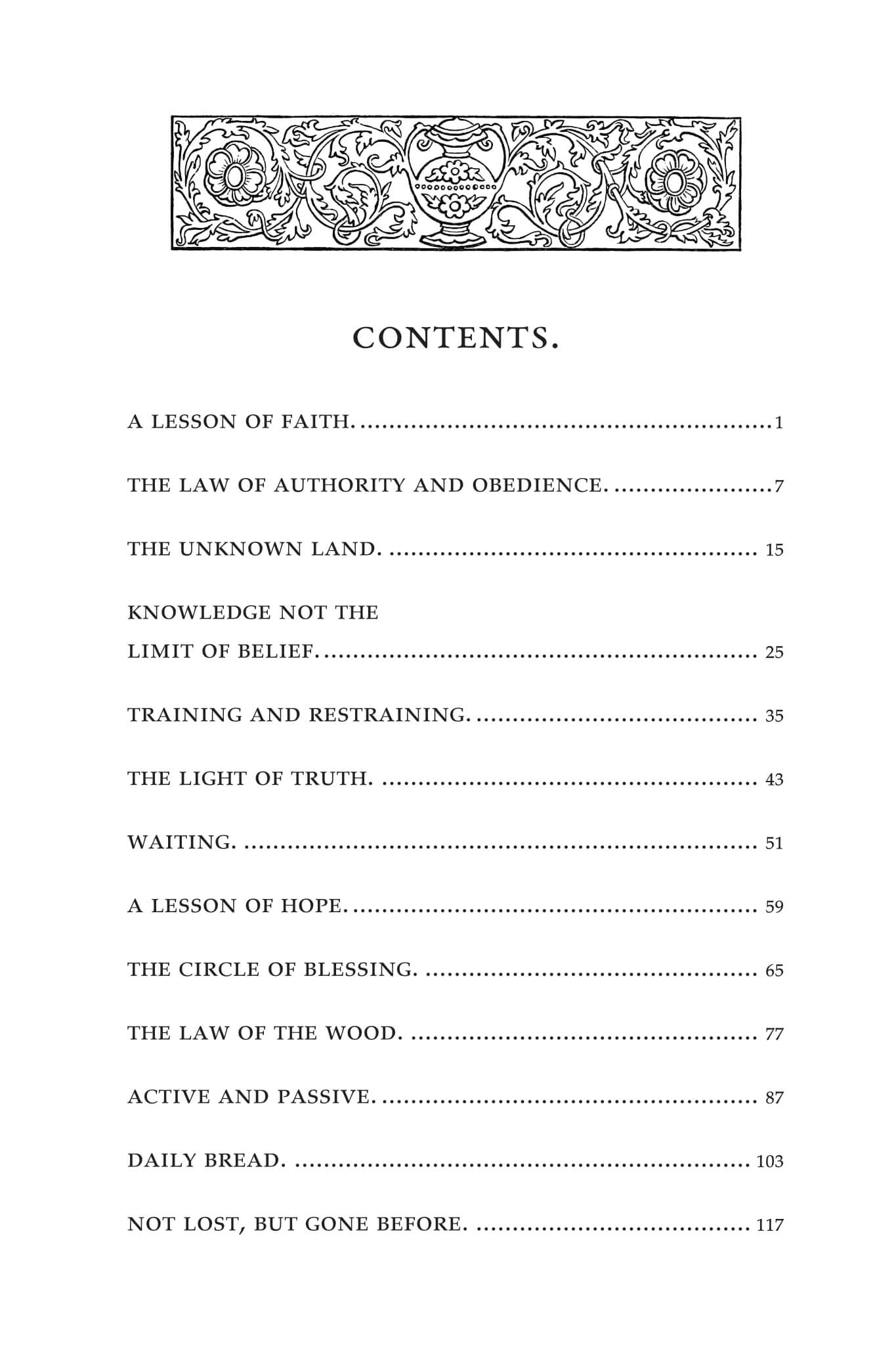 Parables from Nature