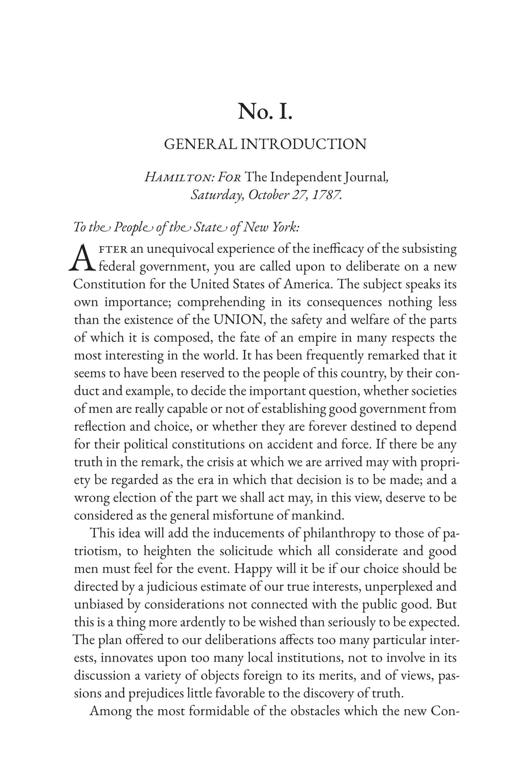 The Federalist Papers