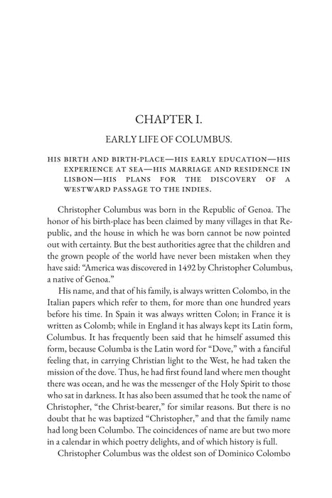 The Life of Christopher Columbus