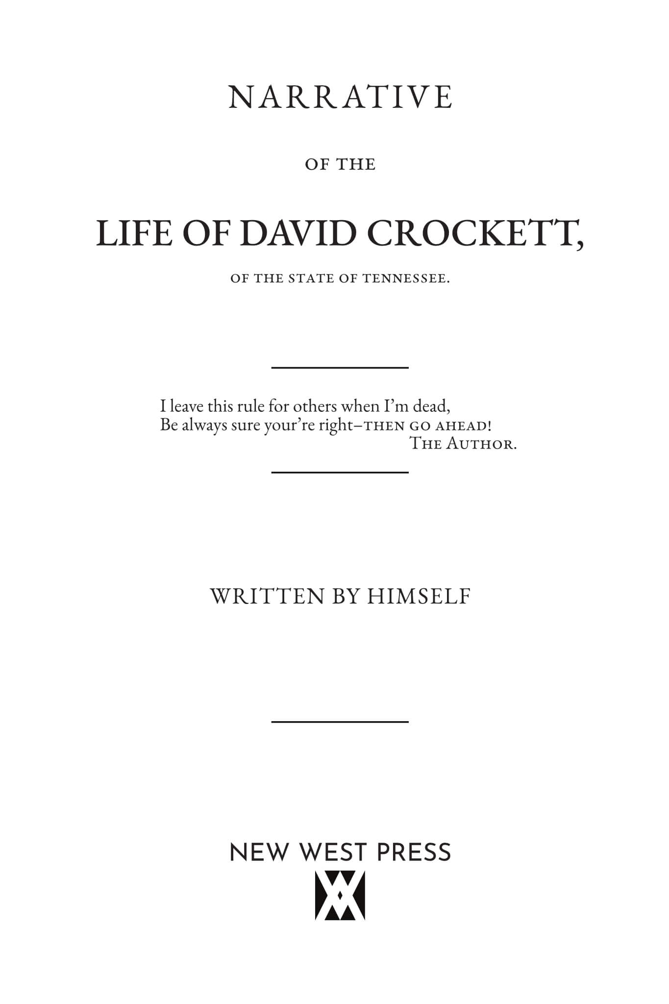 The Life of David Crockett