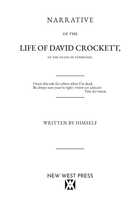 The Life of David Crockett