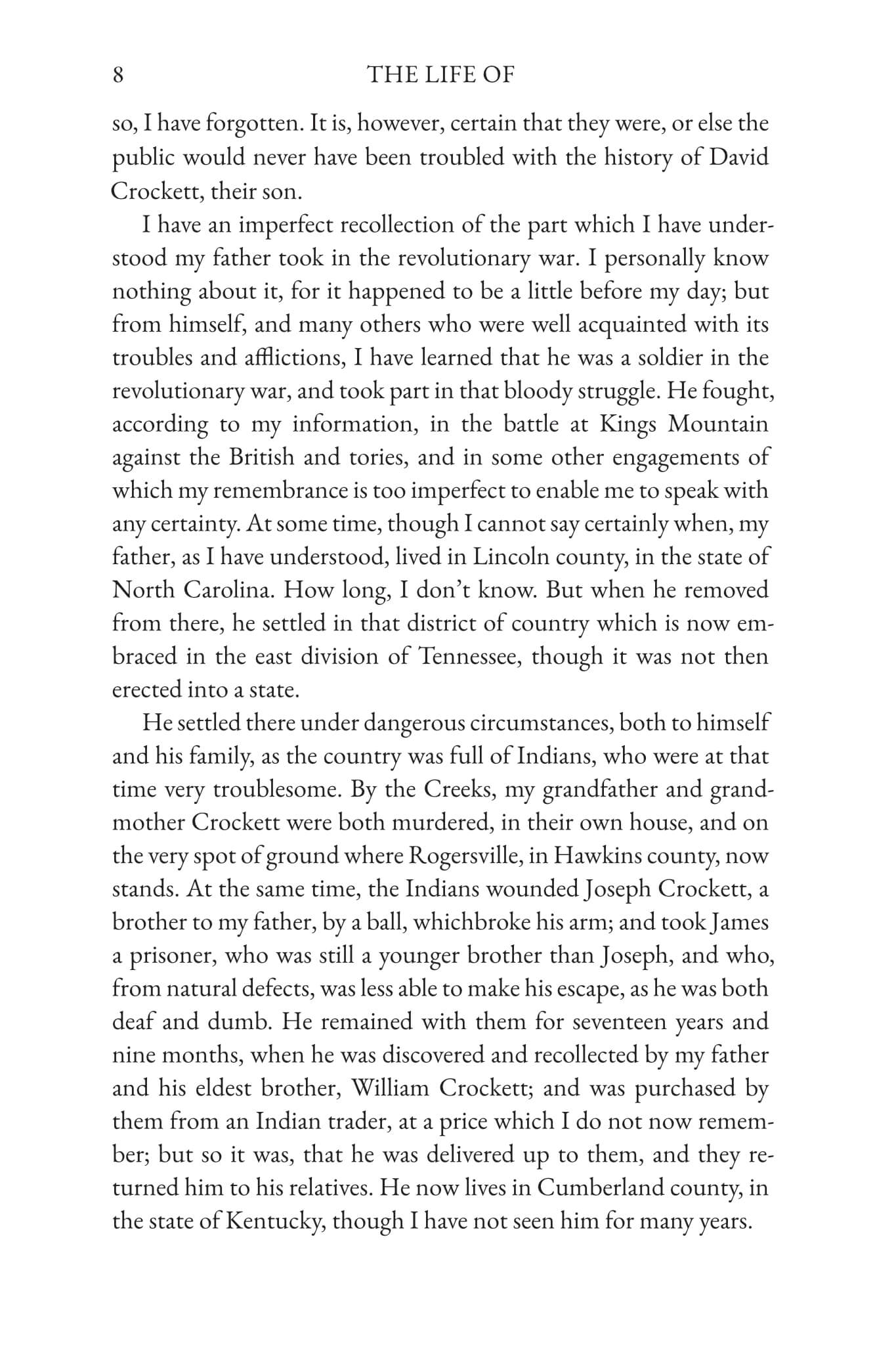 The Life of David Crockett