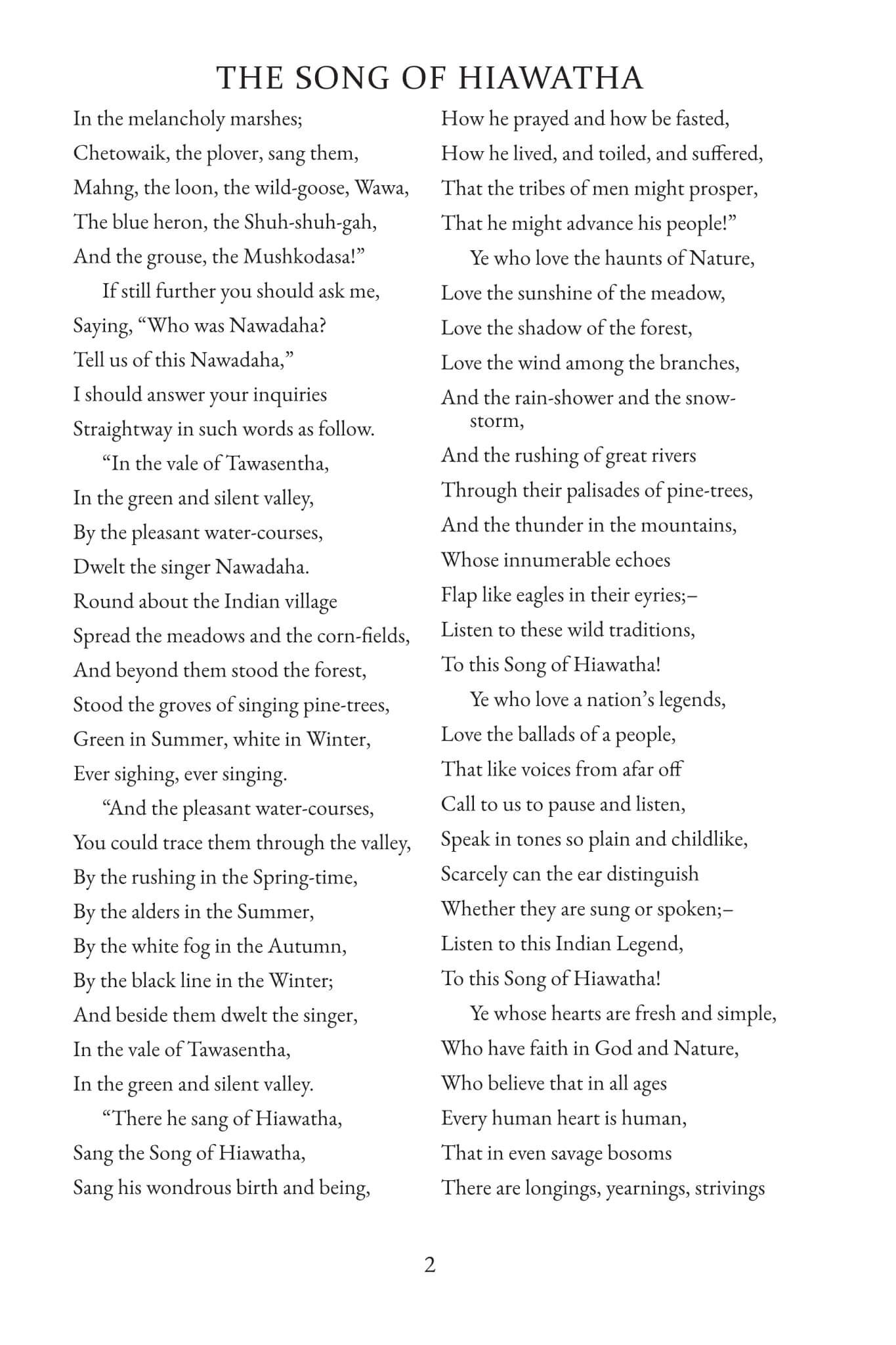 The Song of Hiawatha