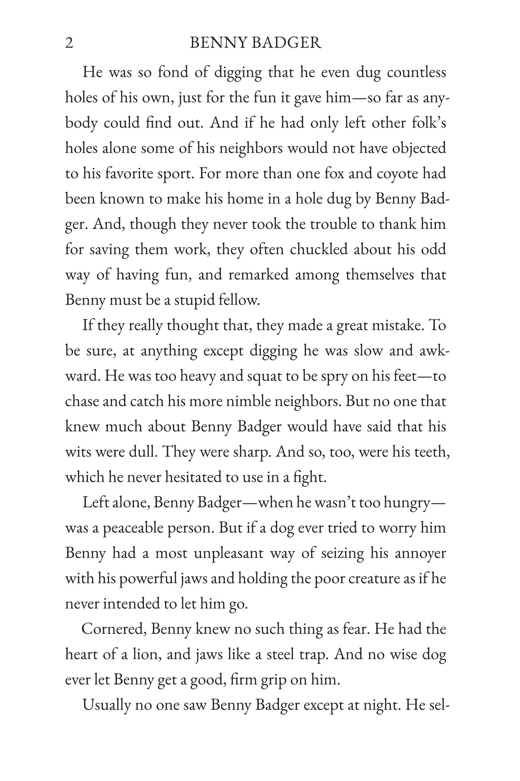 The Tale of Benny Badger