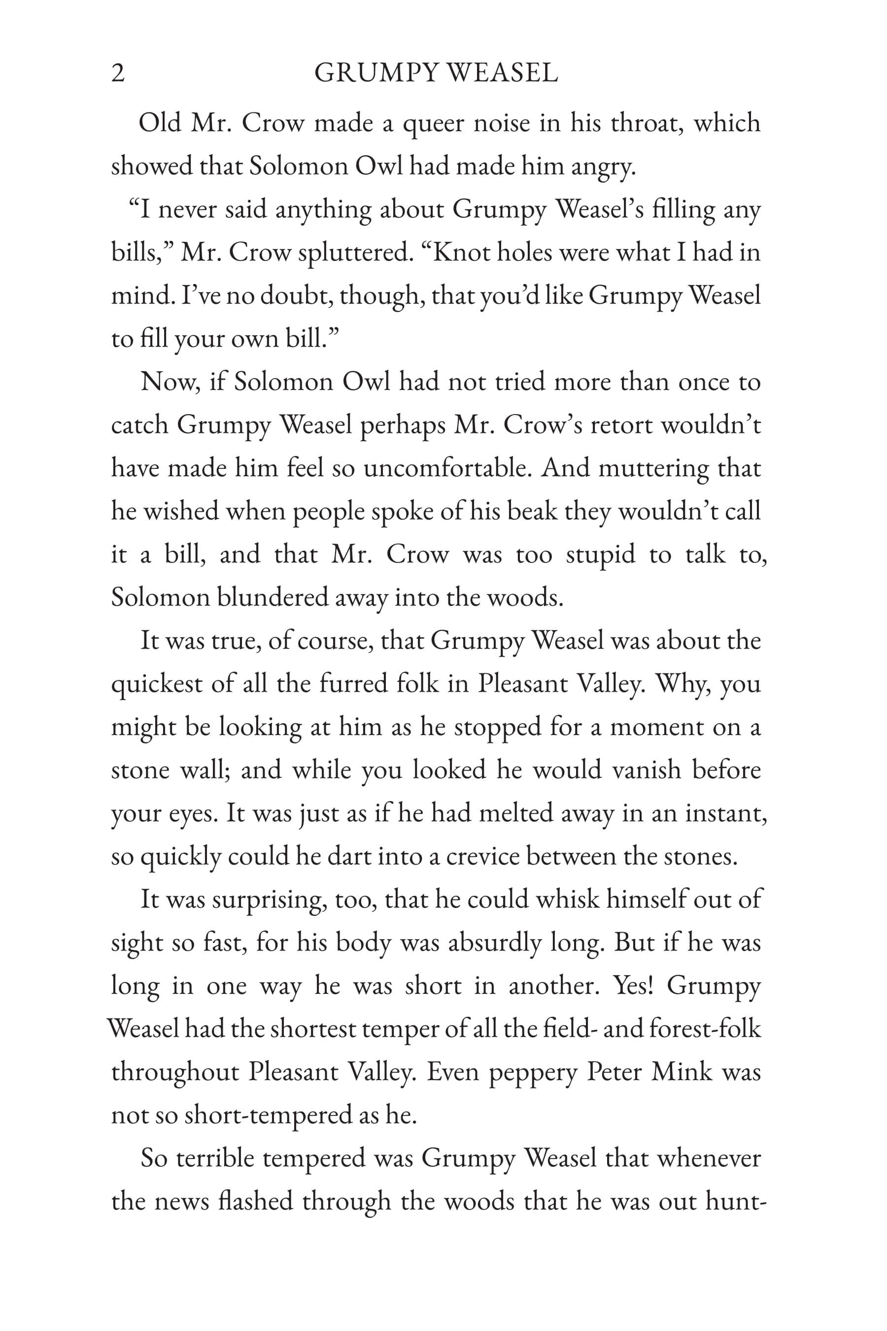 The Tale of Grumpy Weasel