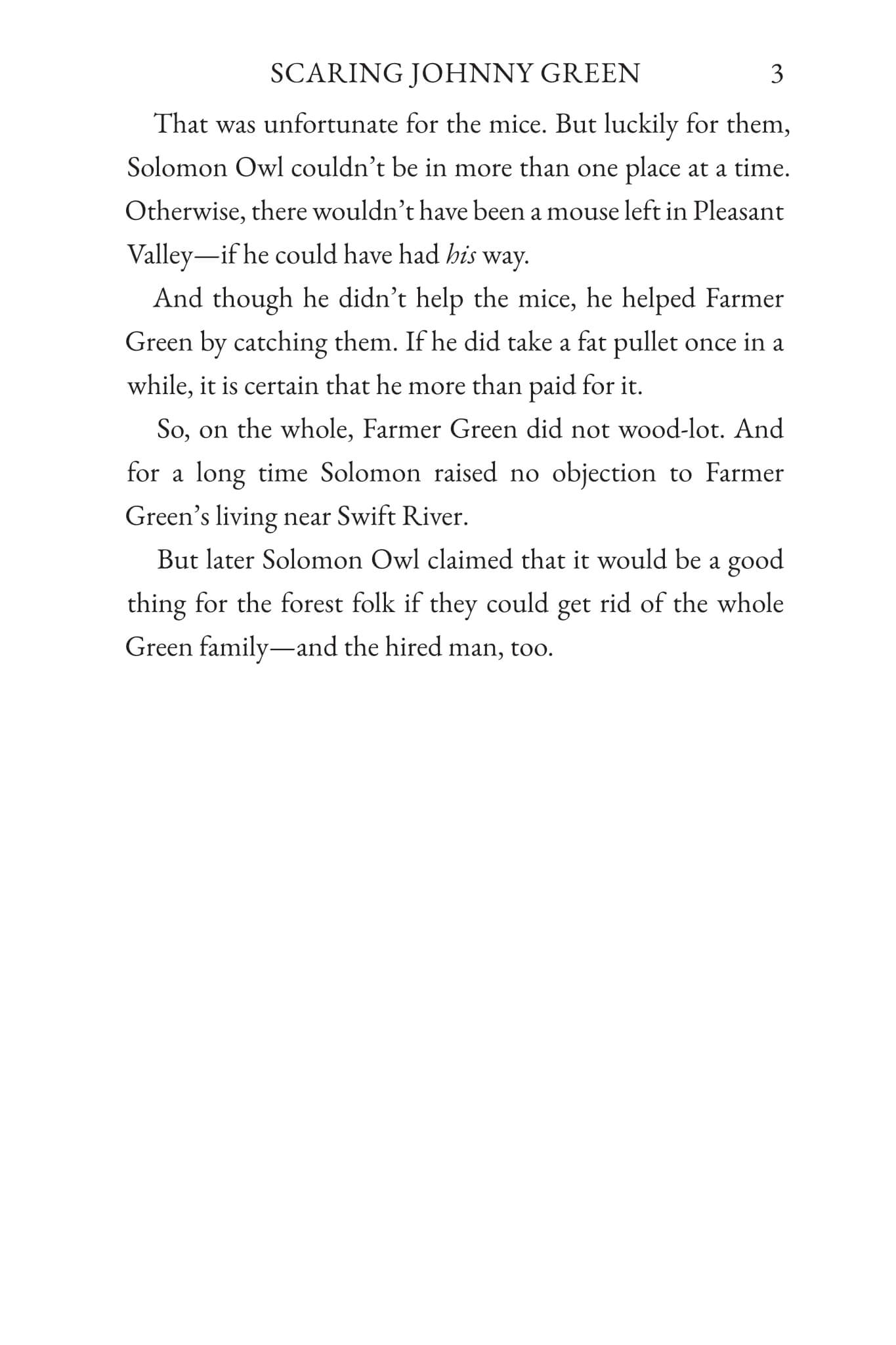 The Tale of Solomon Owl